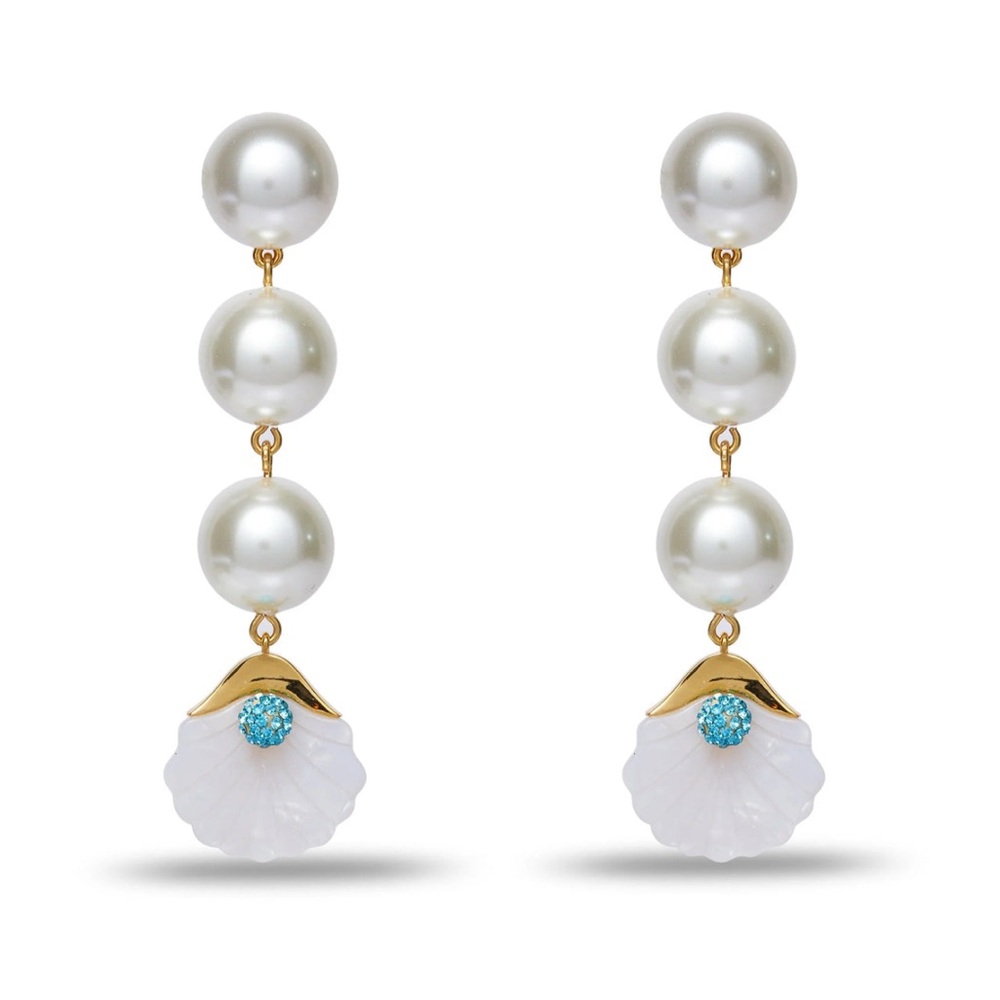 Lele Sadoughi - Shellona Pearl Linear Earrings